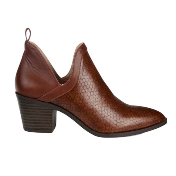 JOURNEE COLLECTION TERRI Women's Booties Block Heel Ankle Boot Brown Size 6 - Picture 2 of 9
